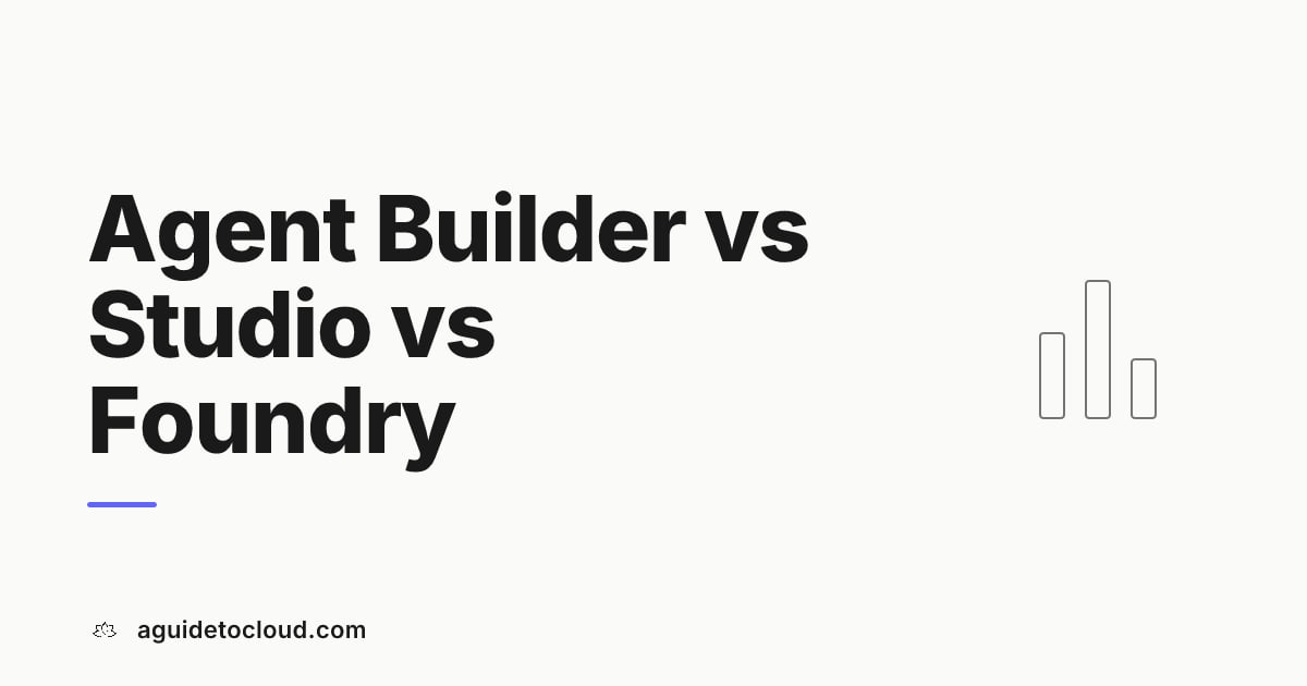 Agent Builder vs Copilot Studio vs Foundry (2026 Guide)